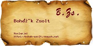 Bohák Zsolt névjegykártya