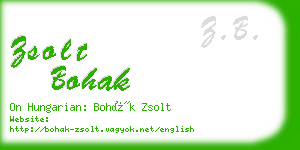 zsolt bohak business card